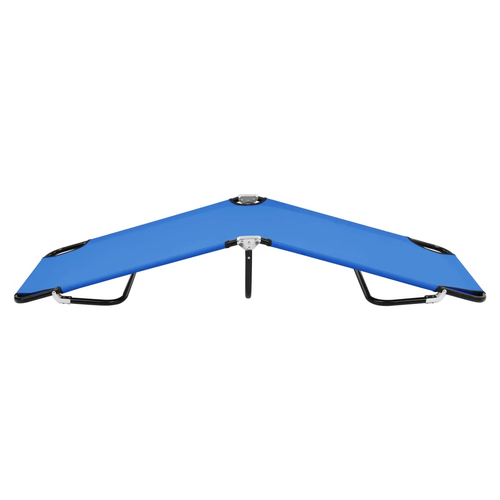vidaXL Folding Sun Lounger Blue Steel - Sun Lounger from vidaXL