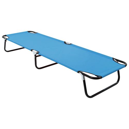 vidaXL Folding Sun Lounger Blue Steel - Sun Lounger from vidaXL