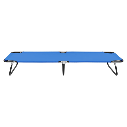 vidaXL Folding Sun Lounger Blue Steel - Sun Lounger from vidaXL