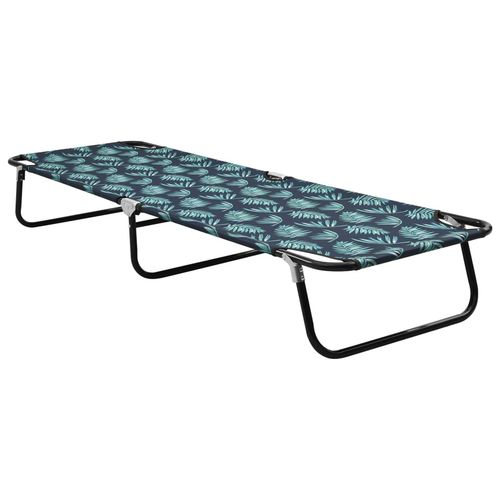 vidaXL Folding Sun Lounger Blue Steel - Sun Lounger from vidaXL