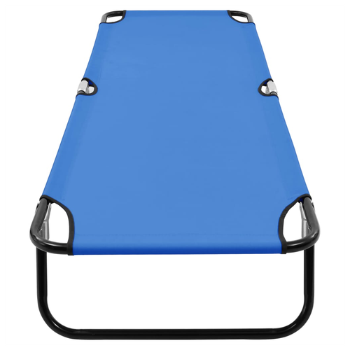 vidaXL Folding Sun Lounger Blue Steel - Sun Lounger from vidaXL