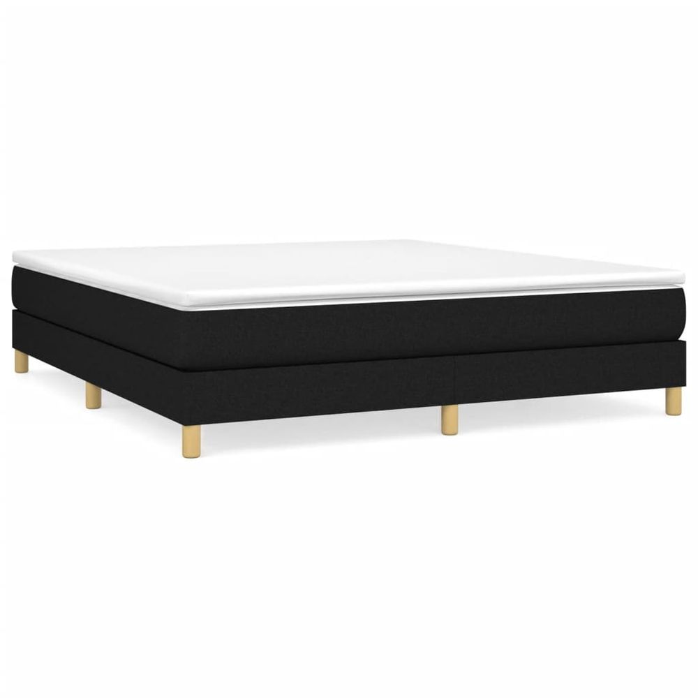 Bed Frame Black 180x200 cm vidaXL Super King Fabric - Super King Size from vidaXL
