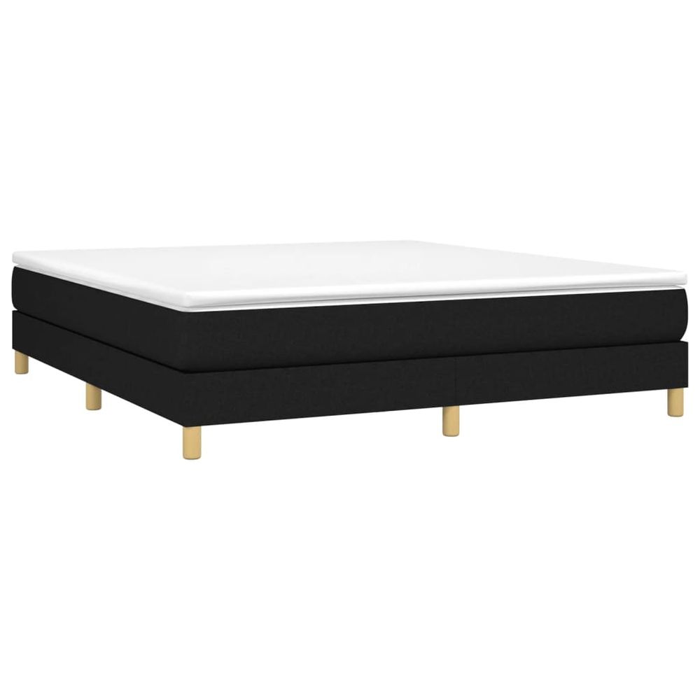 Bed Frame Black 180x200 cm vidaXL Super King Fabric - Super King Size from vidaXL