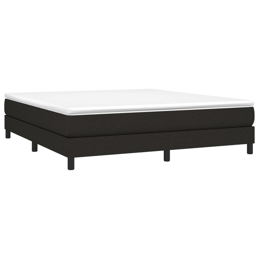 Bed Frame Black 180x200 cm vidaXL Super King Fabric - Super King Size from vidaXL