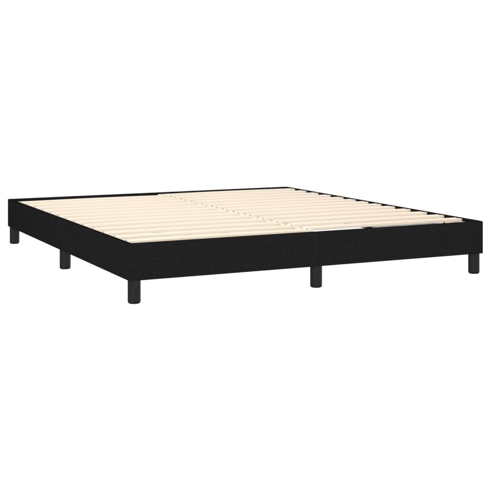 Bed Frame Black 180x200 cm vidaXL Super King Fabric - Super King Size from vidaXL