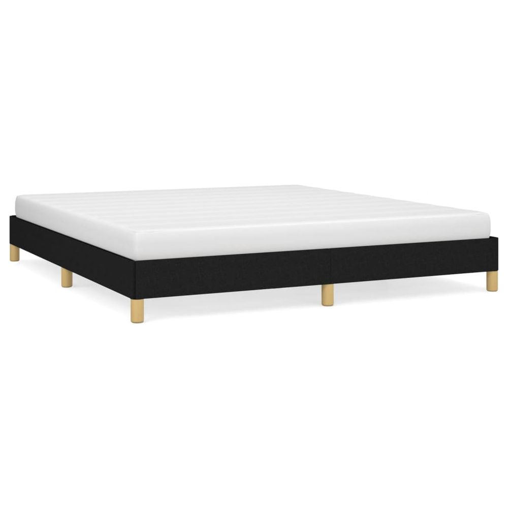Bed Frame Black 180x200 cm vidaXL Super King Fabric - Super King Size from vidaXL