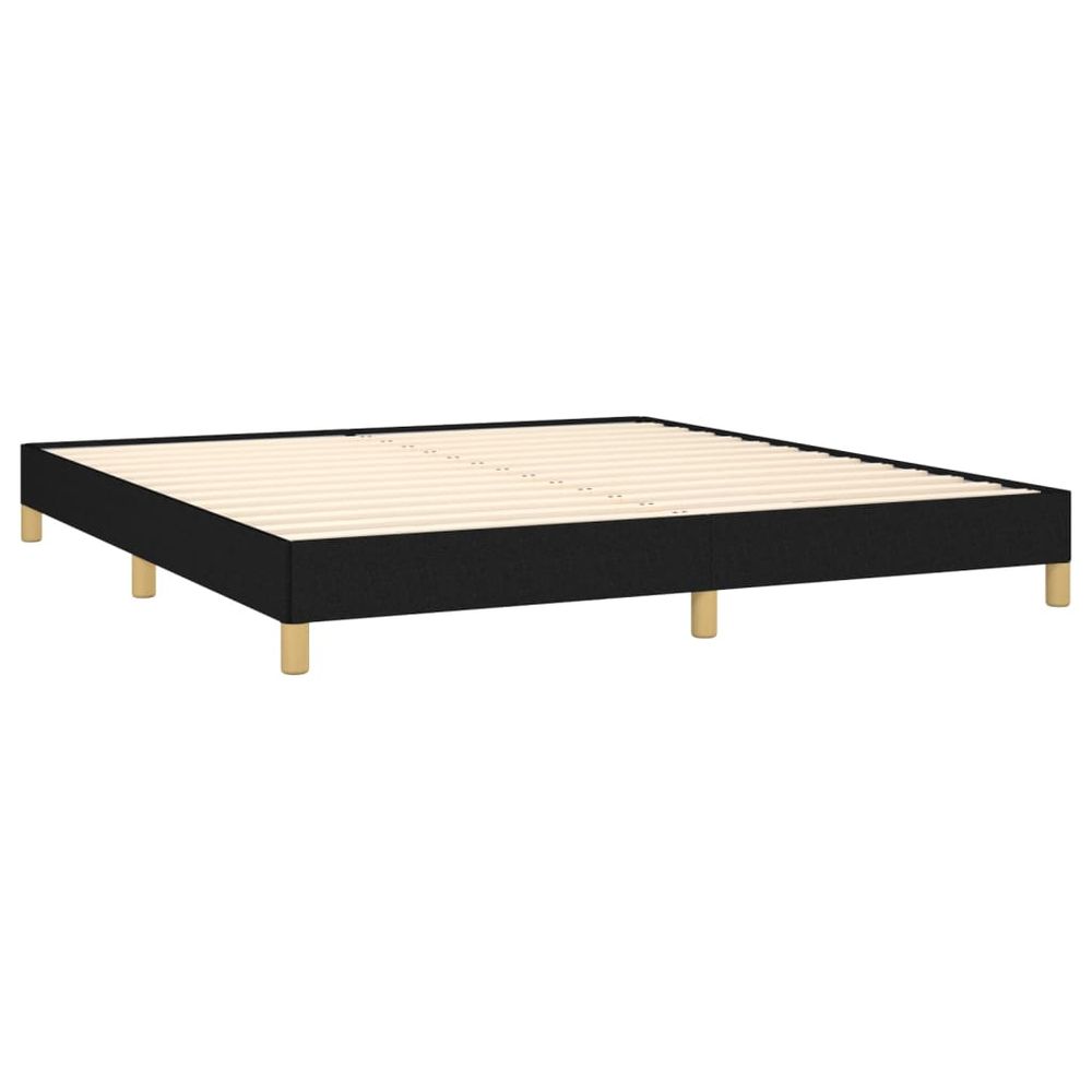 Bed Frame Black 180x200 cm vidaXL Super King Fabric - Super King Size from vidaXL