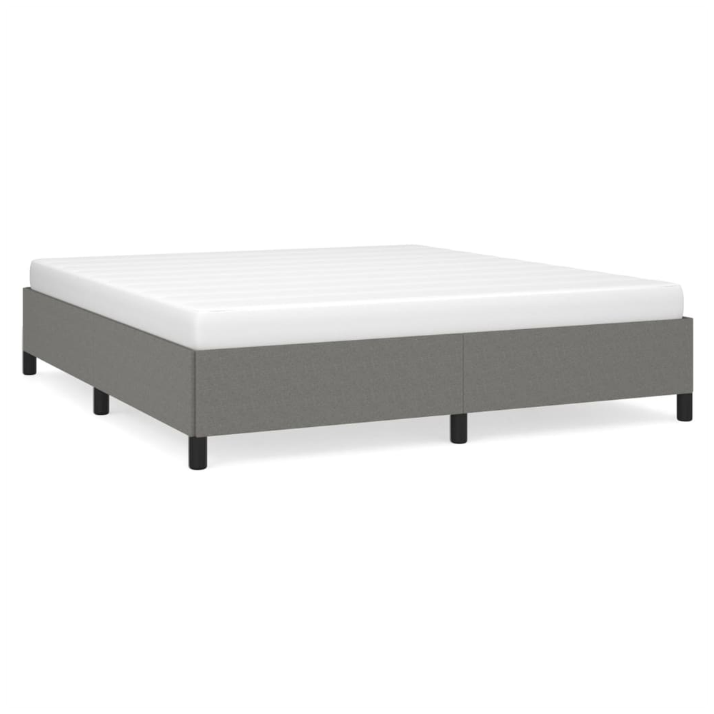 Bed Frame Dark Grey 180x200 cm vidaXL Super King Fabric - Super King Size from vidaXL