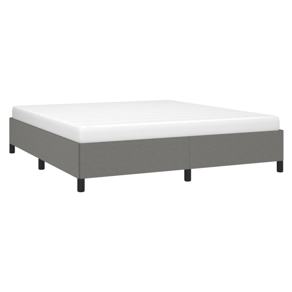 Bed Frame Dark Grey 180x200 cm vidaXL Super King Fabric - Super King Size from vidaXL