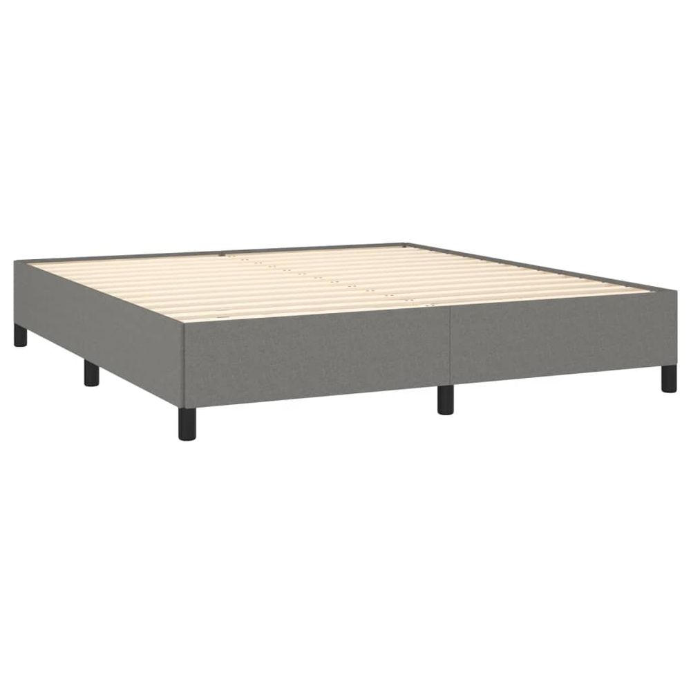 Bed Frame Dark Grey 180x200 cm vidaXL Super King Fabric - Super King Size from vidaXL