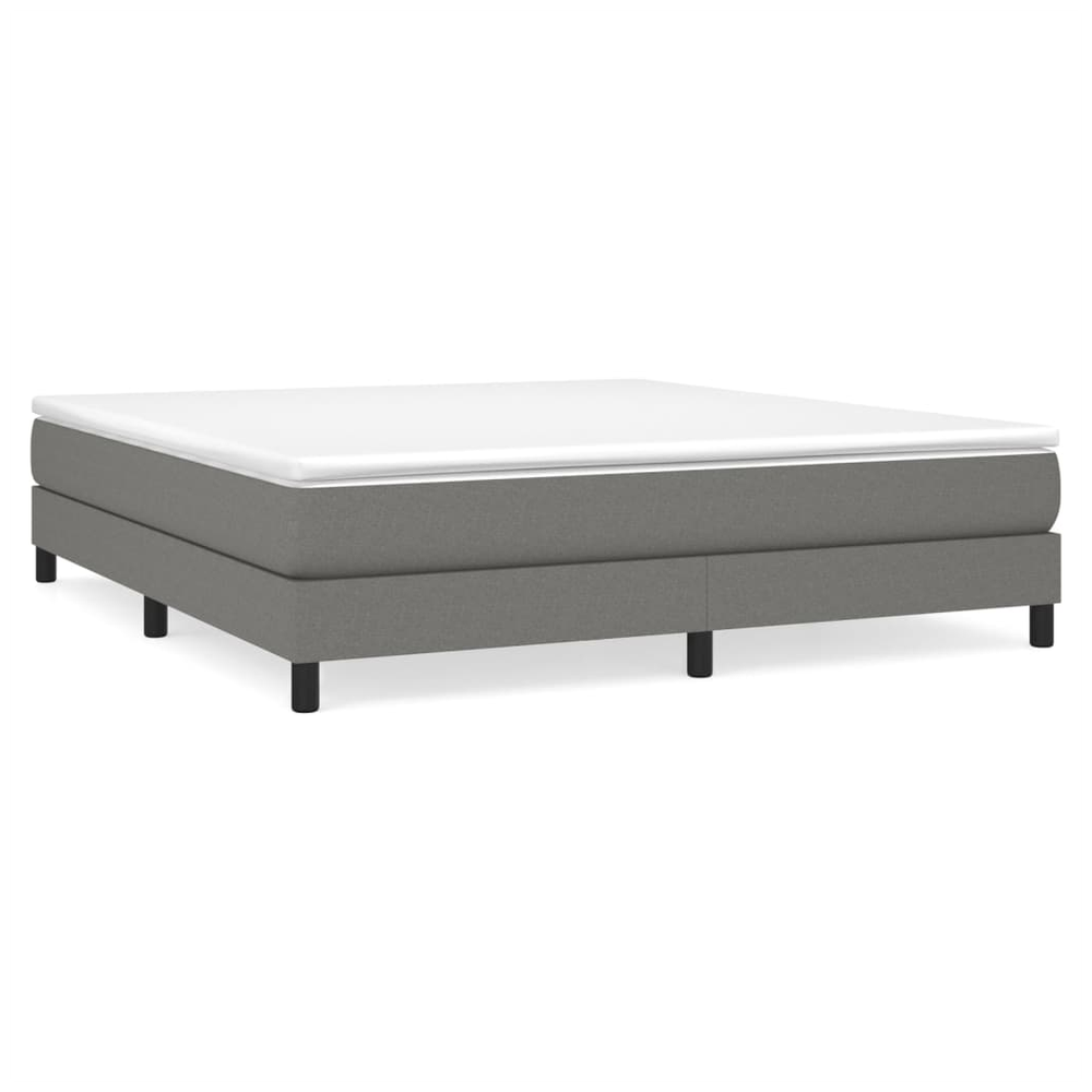 Bed Frame Dark Grey 180x200 cm vidaXL Super King Fabric - Super King Size from vidaXL