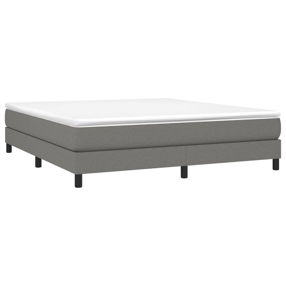 Bed Frame Dark Grey 180x200 cm vidaXL Super King Fabric - Super King Size from vidaXL