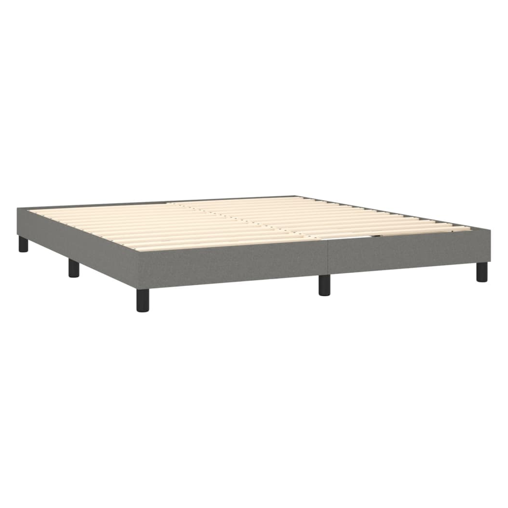 Bed Frame Dark Grey 180x200 cm vidaXL Super King Fabric - Super King Size from vidaXL