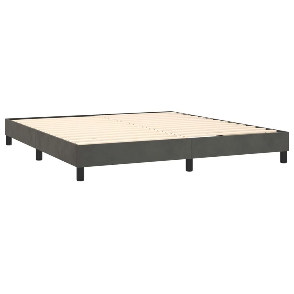 Bed Frame Dark Grey 180x200 cm vidaXL Super King Velvet - Super King Size from vidaXL