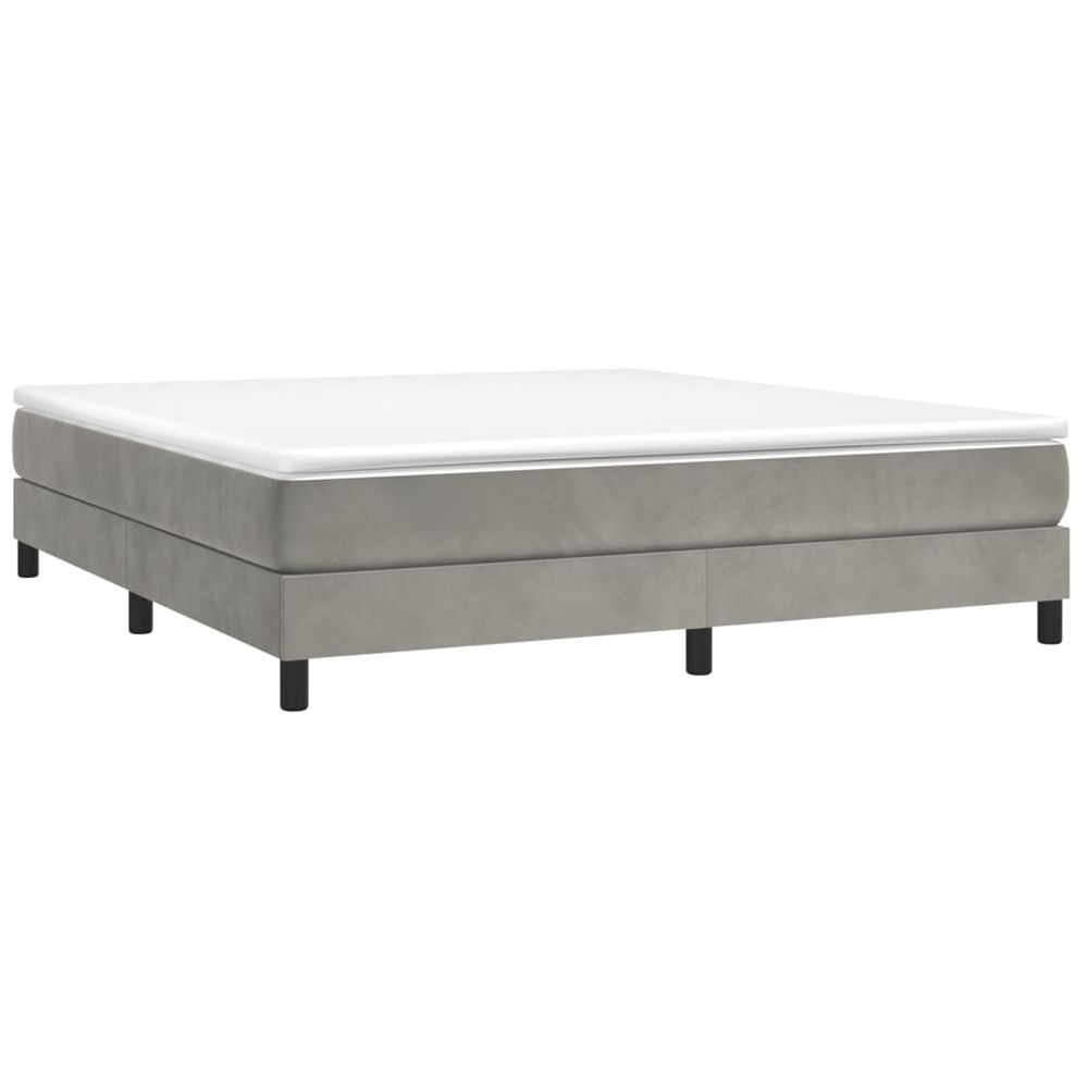 Bed Frame Light Grey 180x200cm vidaXL Super King Velvet - Super King Size from vidaXL