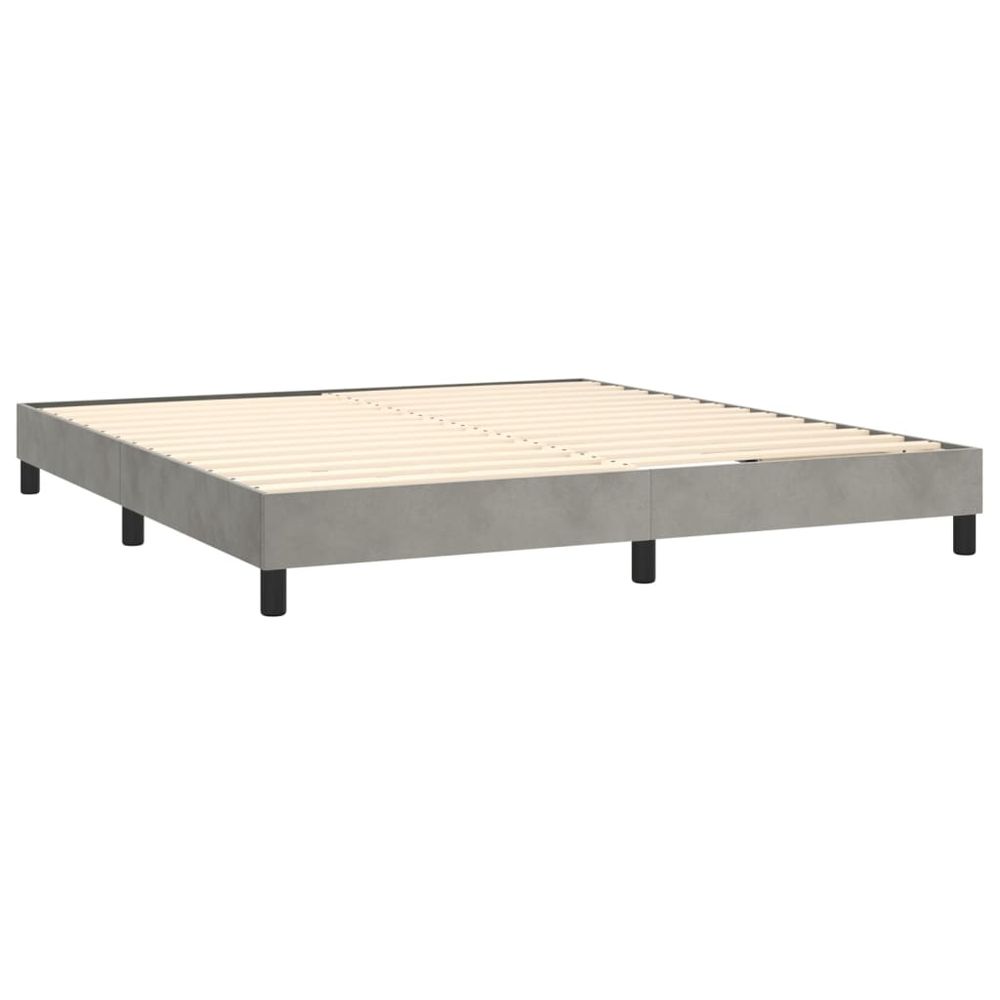 Bed Frame Light Grey 180x200cm vidaXL Super King Velvet - Super King Size from vidaXL