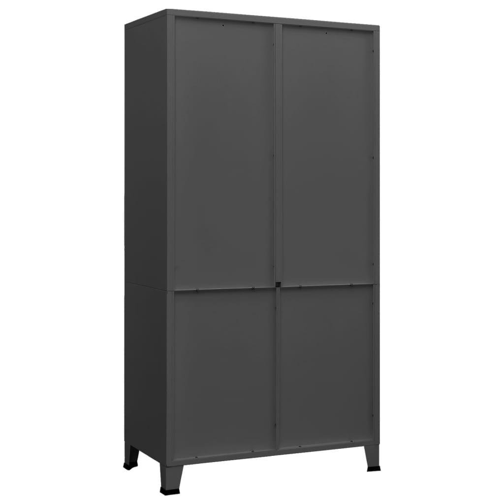 vidaXL Industrial Wardrobe Black 90x50x180 cm Metal - Wardrobe from vidaXL