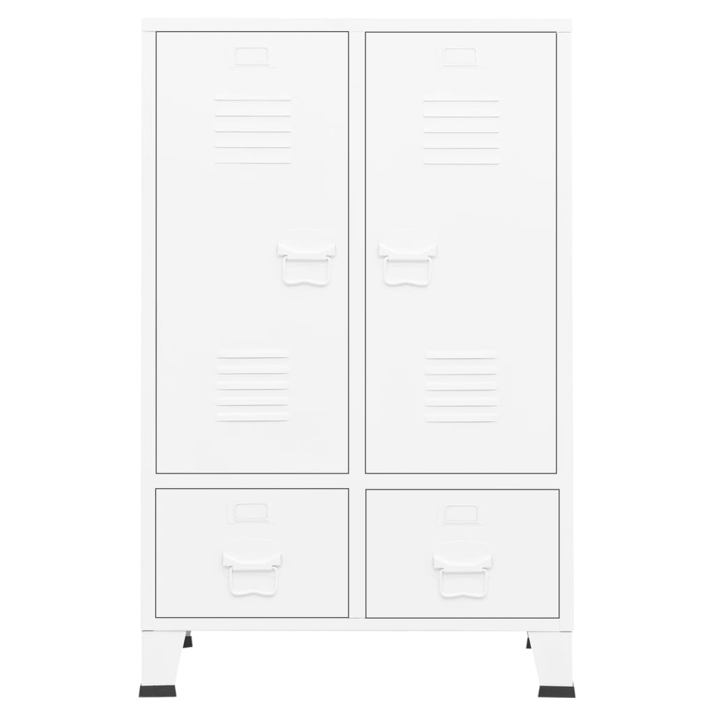 vidaXL Industrial Wardrobe White 67x35x107 cm Steel - Wardrobe from vidaXL