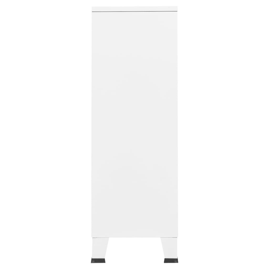 vidaXL Industrial Wardrobe White 67x35x107 cm Steel - Wardrobe from vidaXL