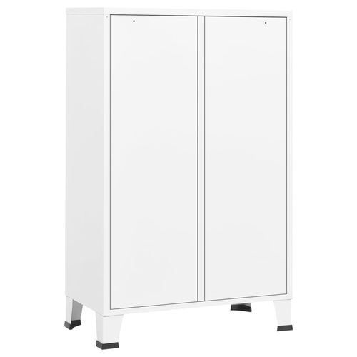 vidaXL Industrial Wardrobe White 67x35x107 cm Steel - Wardrobe from vidaXL