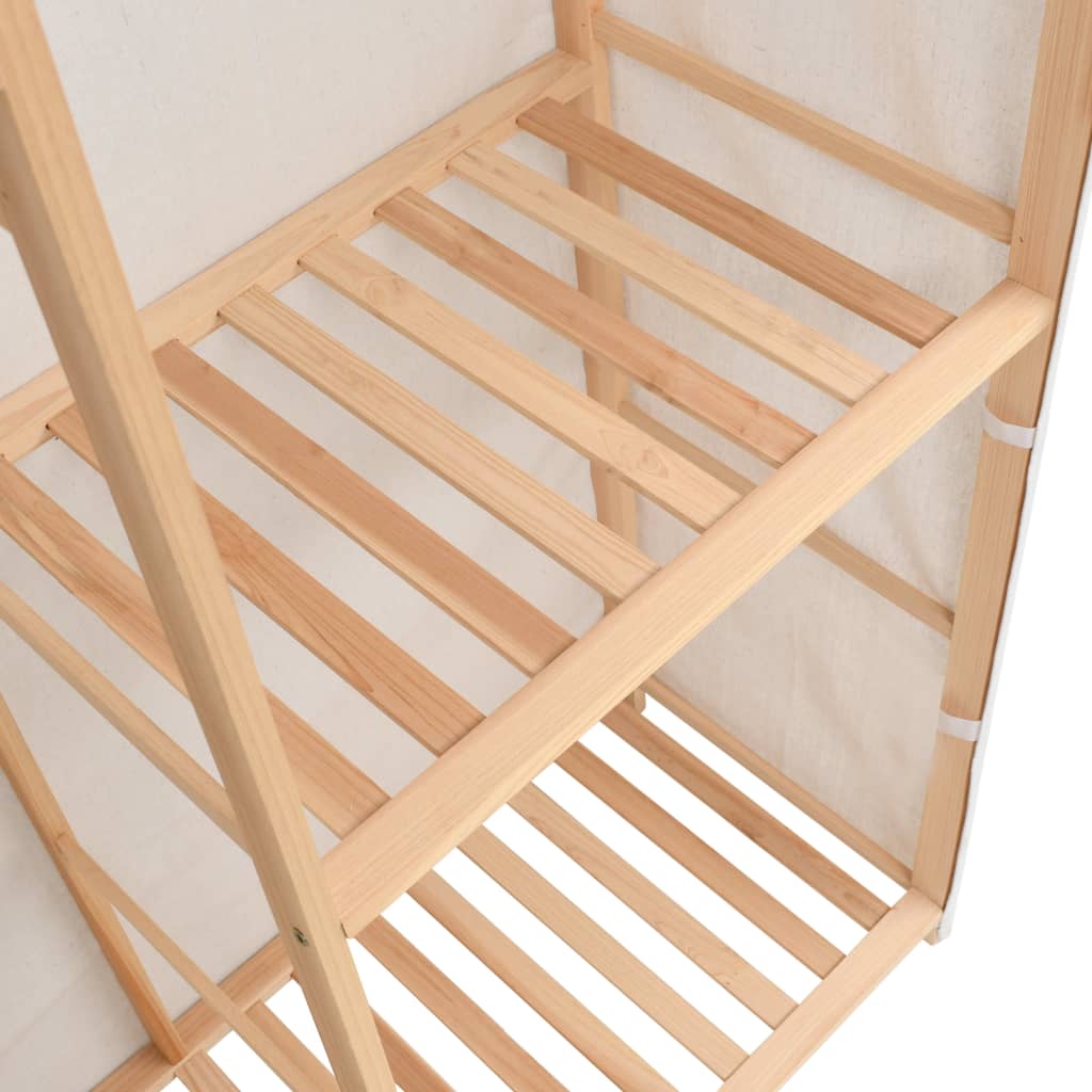 vidaXL 3-Tier Wardrobe Grey 110x40x170 cm Fabric - Wardrobe from vidaXL