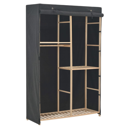 vidaXL 3-Tier Wardrobe Grey 110x40x170 cm Fabric - Wardrobe from vidaXL