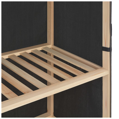 vidaXL 3-Tier Wardrobe Grey 110x40x170 cm Fabric - Wardrobe from vidaXL