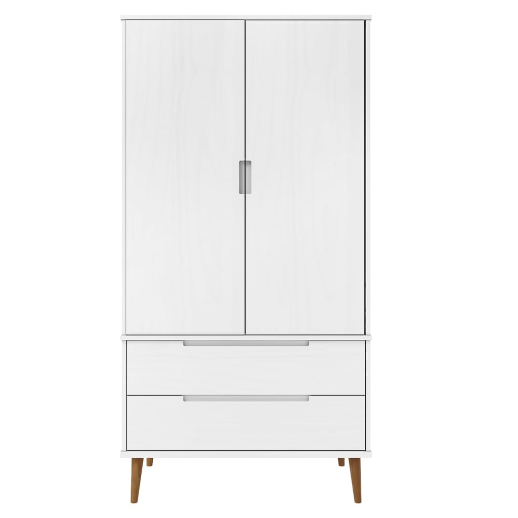 vidaXL Wardrobe MOLDE Brown 90x55x175 cm Solid Wood Pine - Wardrobe from vidaXL