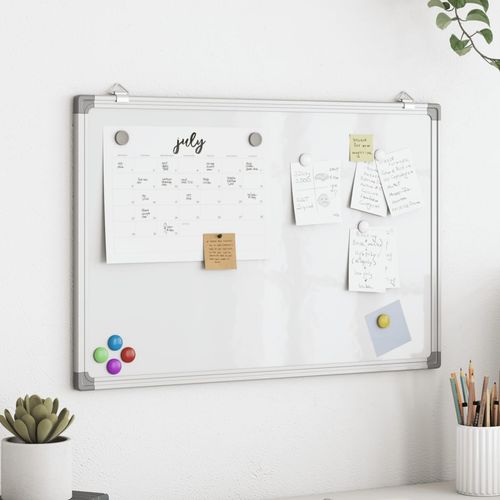 vidaXL Magnetic Whiteboard 40x30x1.7 cm Aluminium - Whiteboard from vidaXL