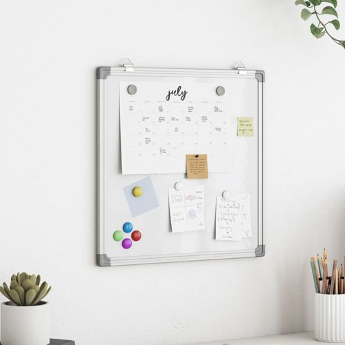 vidaXL Magnetic Whiteboard 40x30x1.7 cm Aluminium - Whiteboard from vidaXL