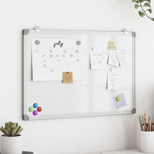 vidaXL Magnetic Whiteboard 40x30x1.7 cm Aluminium - Whiteboard from vidaXL