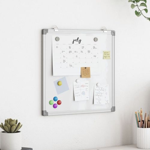 vidaXL Magnetic Whiteboard 40x30x1.7 cm Aluminium - Whiteboard from vidaXL