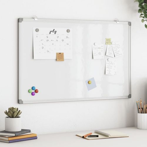 vidaXL Magnetic Whiteboard 40x30x1.7 cm Aluminium - Whiteboard from vidaXL