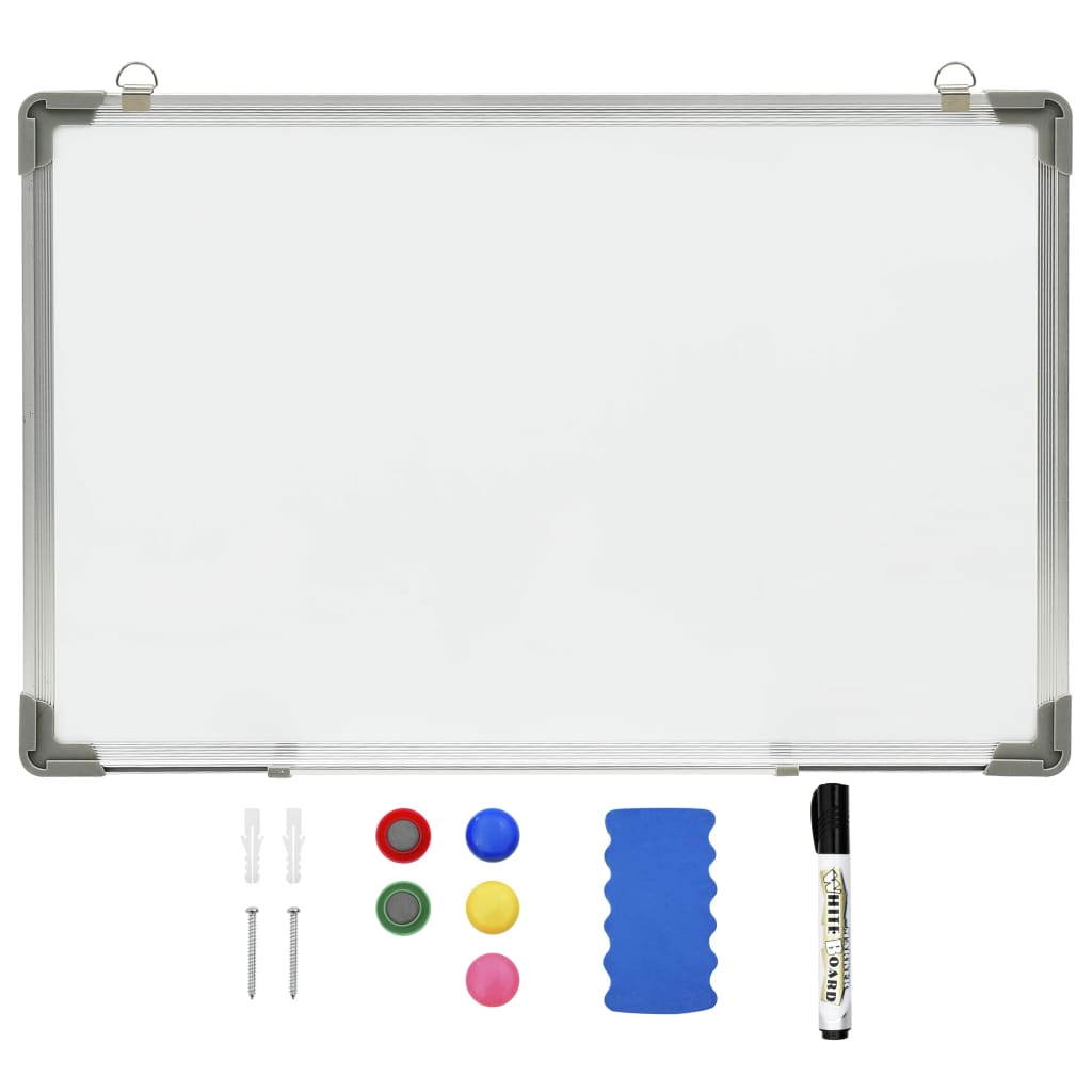 vidaXL Magnetic Whiteboard White 110x60 cm Steel - Whiteboard from vidaXL