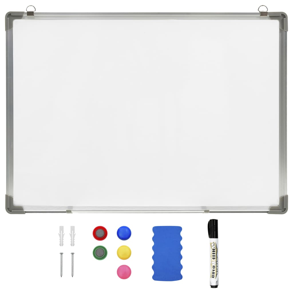 vidaXL Magnetic Whiteboard White 110x60 cm Steel - Whiteboard from vidaXL