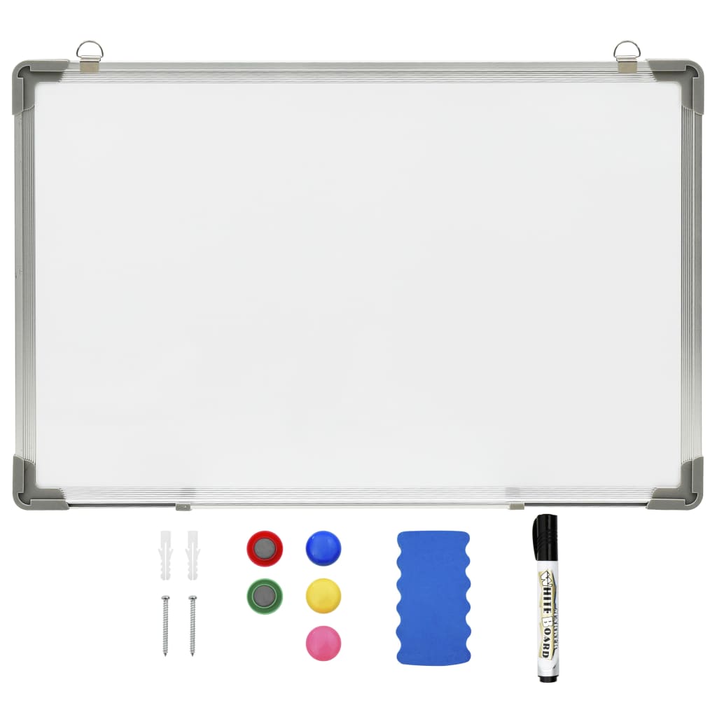 vidaXL Magnetic Whiteboard White 110x60 cm Steel - Whiteboard from vidaXL