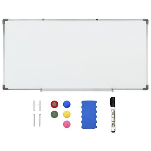 vidaXL Magnetic Whiteboard White 110x60 cm Steel - Whiteboard from vidaXL