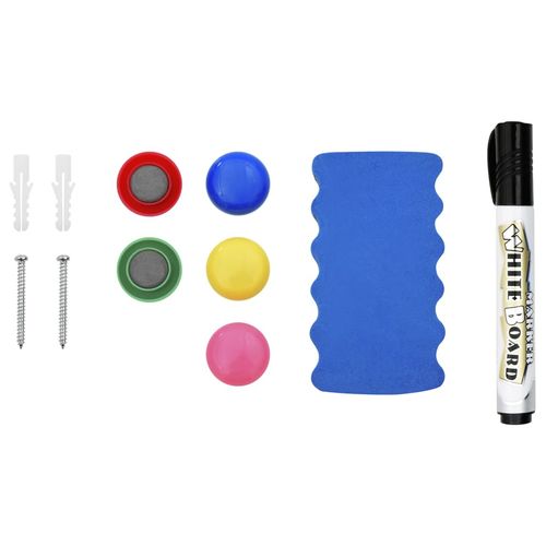 vidaXL Magnetic Whiteboard White 110x60 cm Steel - Whiteboard from vidaXL