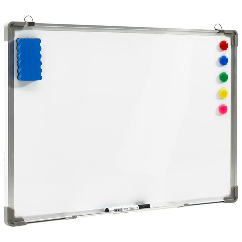 vidaXL Magnetic Whiteboard White 110x60 cm Steel - Whiteboard from vidaXL