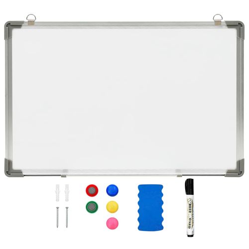vidaXL Magnetic Whiteboard White 110x60 cm Steel - Whiteboard from vidaXL