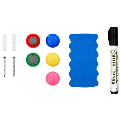 vidaXL Magnetic Whiteboard White 110x60 cm Steel - Whiteboard from vidaXL