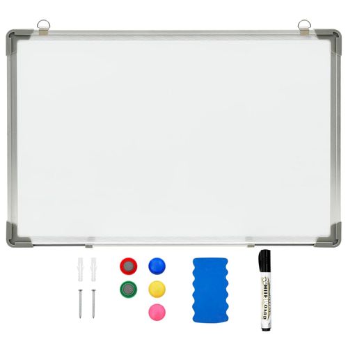 vidaXL Magnetic Whiteboard White 110x60 cm Steel - Whiteboard from vidaXL