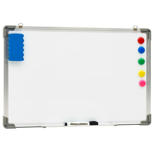 vidaXL Magnetic Whiteboard White 110x60 cm Steel - Whiteboard from vidaXL