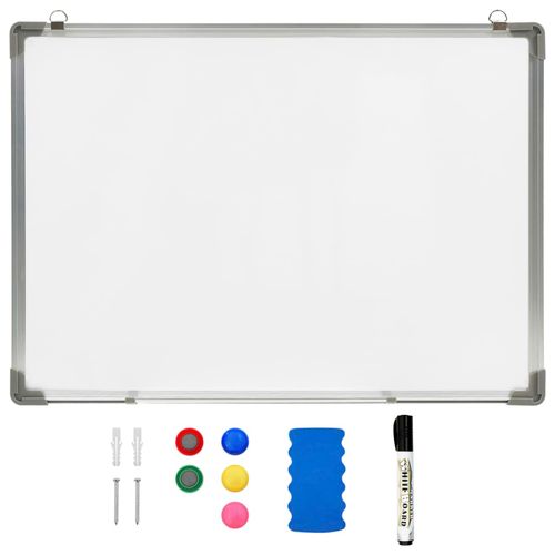 vidaXL Magnetic Whiteboard White 110x60 cm Steel - Whiteboard from vidaXL