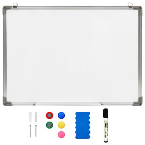 vidaXL Magnetic Whiteboard White 110x60 cm Steel - Whiteboard from vidaXL