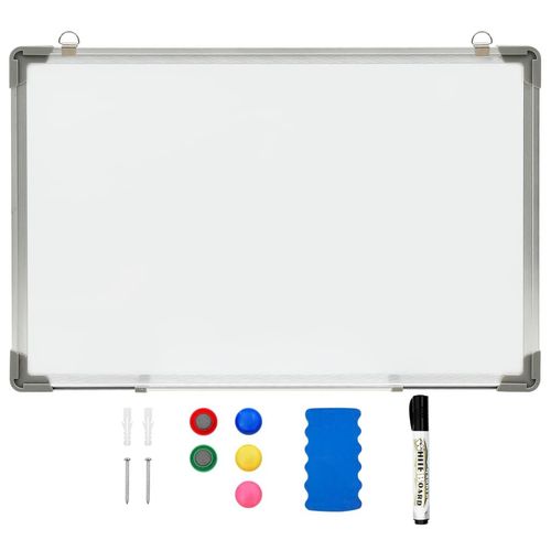 vidaXL Magnetic Whiteboard White 110x60 cm Steel - Whiteboard from vidaXL