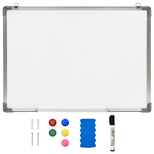 vidaXL Magnetic Whiteboard White 110x60 cm Steel - Whiteboard from vidaXL