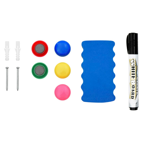 vidaXL Magnetic Whiteboard White 110x60 cm Steel - Whiteboard from vidaXL