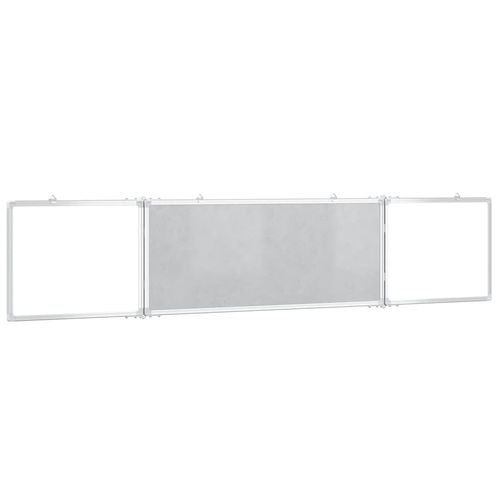 vidaXL Magnetic Whiteboard Foldable 160x40x1.7 cm Aluminium - Whiteboard from vidaXL