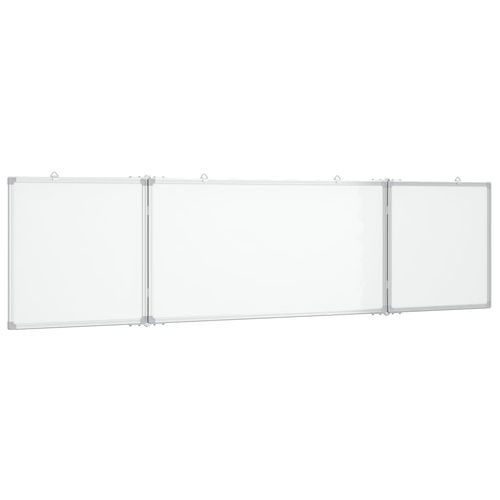 vidaXL Magnetic Whiteboard Foldable 160x40x1.7 cm Aluminium - Whiteboard from vidaXL